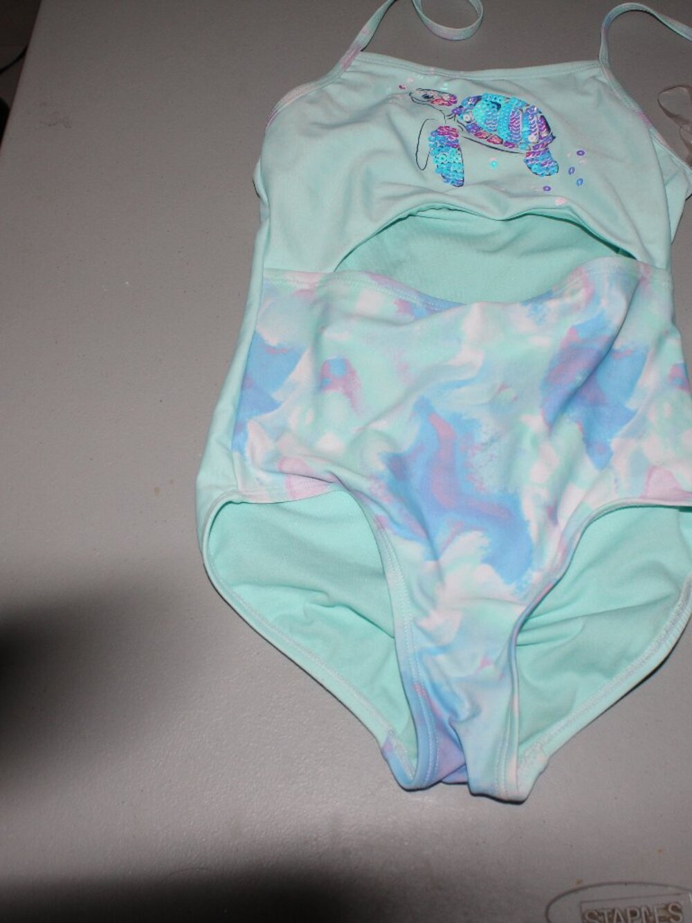 Blue Turtle 1 Pcs Justioce Swimsuit Size 8